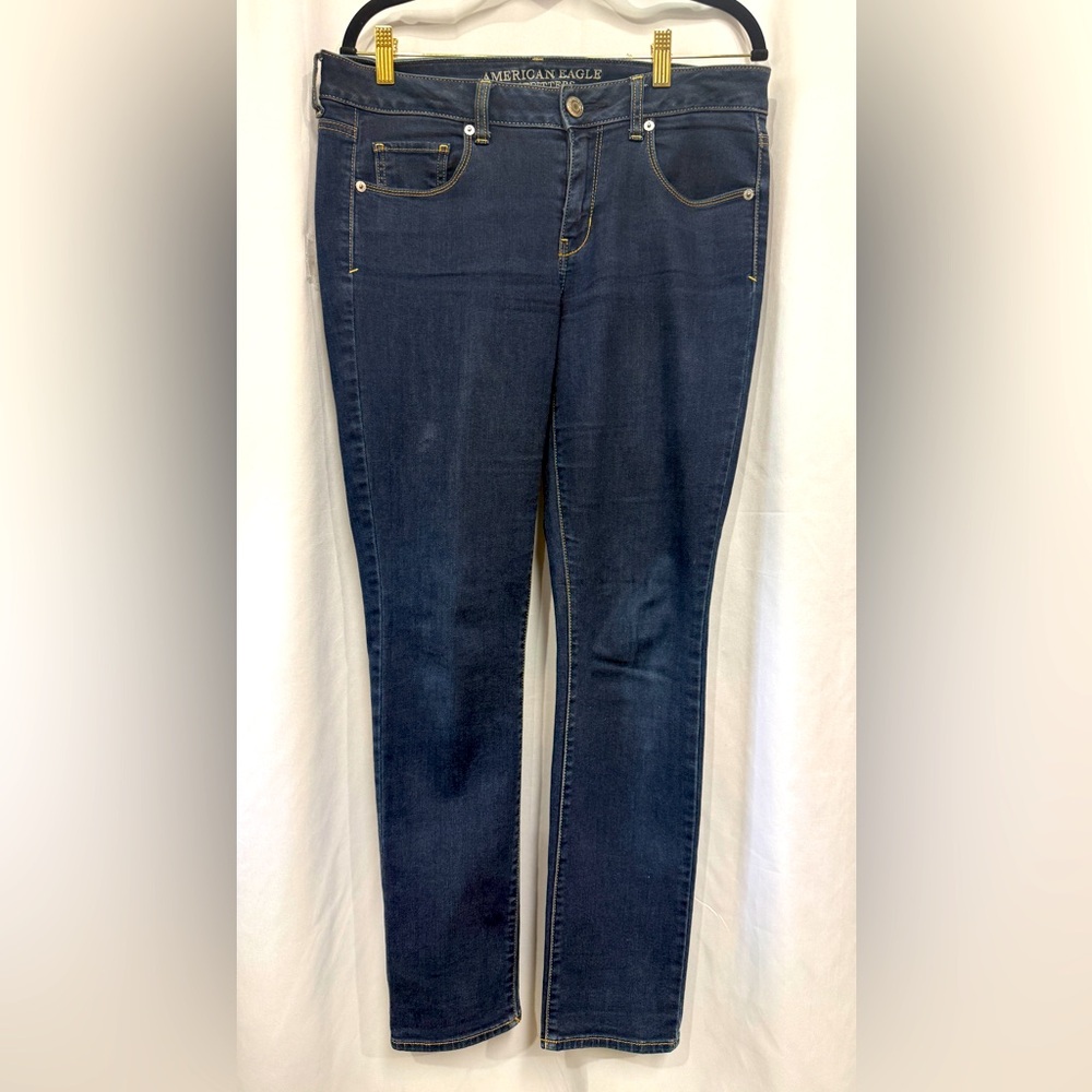 American Eagle Outfitters Women's Dark Blue Skinny Jeans